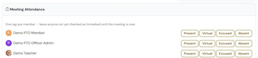 Meeting Attendance & Real Participation History