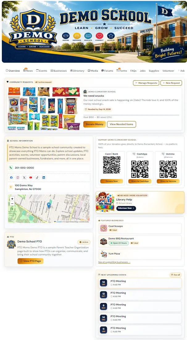 The School Circle Network school directory a parent uses to find their school
