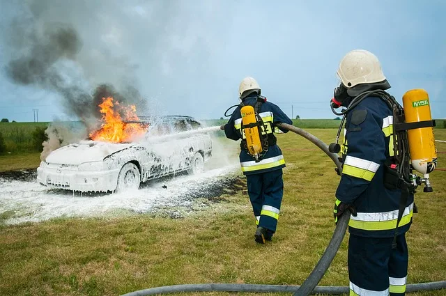 Car on fire